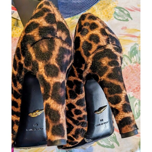 Diane Von Furstenberg leopard print heels - Picture 2 of 9